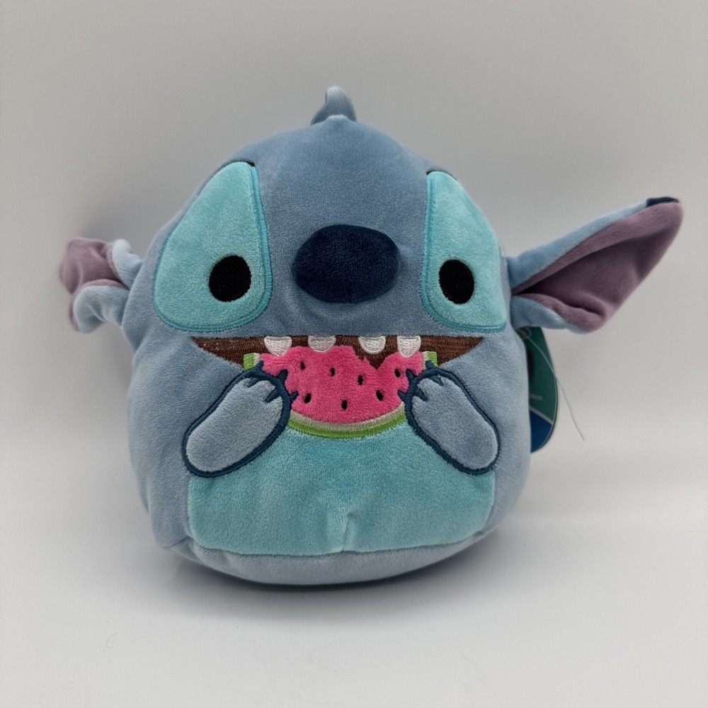 Squishmallows Disney Stitch Eating Watermelon 7" Summer Squad 2024 NWT Plush
